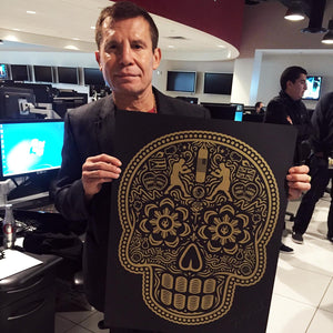 ERNESTO YERENA x FREDDIE ROACH 'Wild Card Boxing Club Calavera' (2015) Rare Screen Print