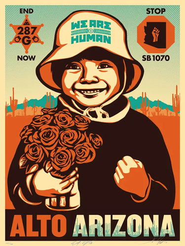 ERNESTO YERENA x SHEPARD FAIREY 'Alto Arizona Girl' (2010) RARE Screen Print Collab.