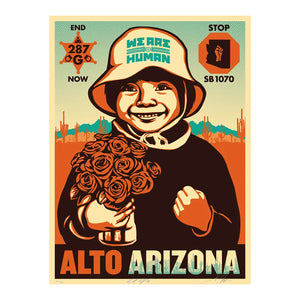 ERNESTO YERENA x SHEPARD FAIREY 'Alto Arizona Girl' (2010) RARE Screen Print Collab.