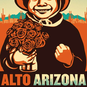 ERNESTO YERENA x SHEPARD FAIREY 'Alto Arizona Girl' (2010) RARE Screen Print Collab.