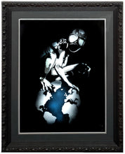 Load image into Gallery viewer, EYESAW &#39;Golem in Gas Mask&#39; (2009) RARE Custom Framed 1/1 HPM on Paper - Signari Gallery 