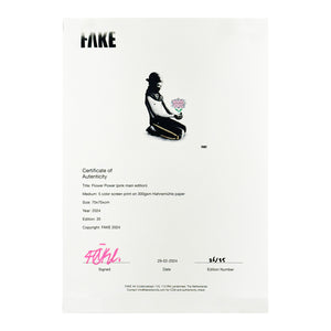 FAKE 'Flower Power' (2024) 5-Color Screen Print (pink)