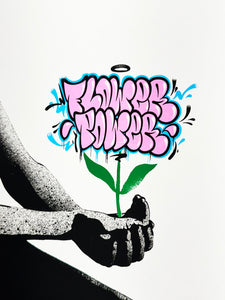 FAKE 'Flower Power' (2024) 5-Color Screen Print (pink) - Signari Gallery 