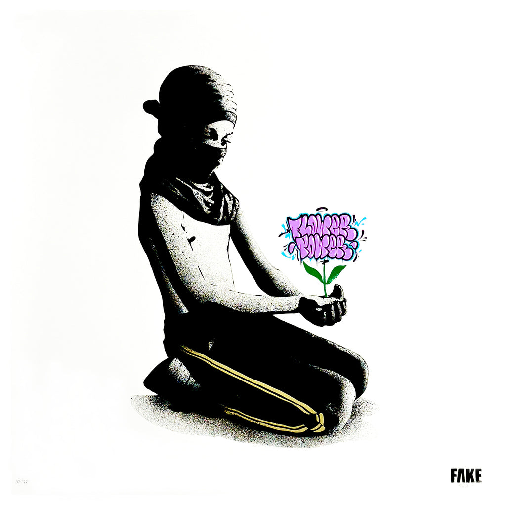 FAKE 'Flower Power' (2024) 5-Color Screen Print (purple) - Signari Gallery 