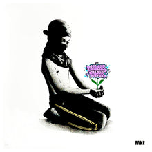 Load image into Gallery viewer, FAKE 'Flower Power' (2024) 5-Color Screen Print (purple) - Signari Gallery 