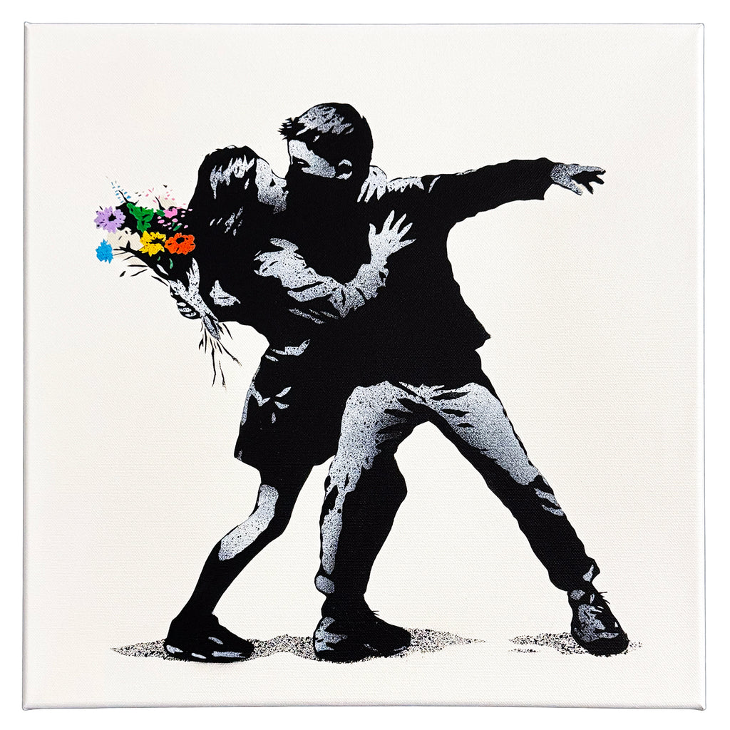 FAKE 'Love in the Air' (2025) Rare Artist Proof Spray Paint/Stencil on Canvas - Signari Gallery 