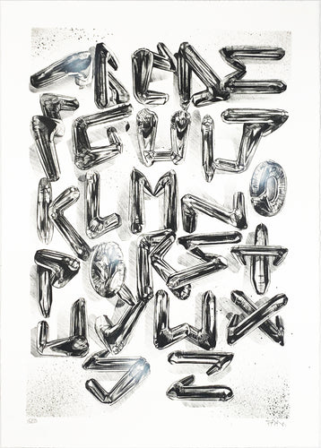 FANAKAPAN 'Chrome 7's A-Z' (2020) Hand-Finished Screen Print (#18) - Signari Gallery 