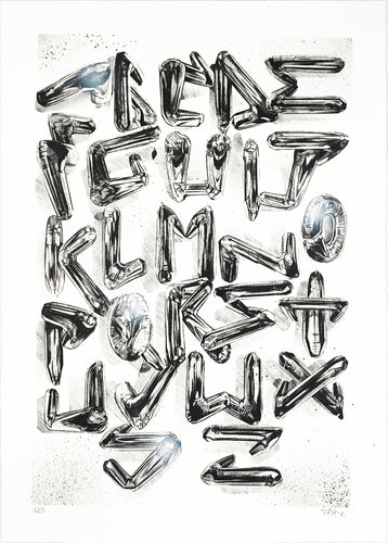 FANAKAPAN 'Chrome 7's A-Z' (2020) Hand-Finished Screen Print (#18/30) - Signari Gallery 