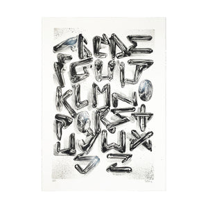 FANAKAPAN 'Chrome 7's A-Z' (2020) Hand-Finished Screen Print (#18/30) - Signari Gallery 