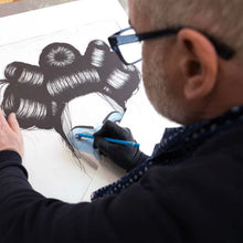Load image into Gallery viewer, FIN DAC 'C4-Cybrid' (2024) Hand-Embellished Lithograph (blue) - Signari Gallery 