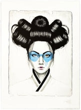 Load image into Gallery viewer, FIN DAC 'C4-Cybrid' (2024) Hand-Embellished Lithograph (blue) - Signari Gallery 