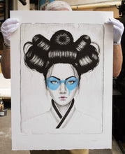 Load image into Gallery viewer, FIN DAC 'C4-Cybrid' (2024) Hand-Embellished Lithograph (blue) - Signari Gallery 
