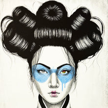 Load image into Gallery viewer, FIN DAC 'C4-Cybrid' (2024) Hand-Embellished Lithograph (blue) - Signari Gallery 