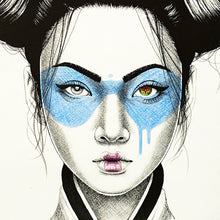 Load image into Gallery viewer, FIN DAC 'C4-Cybrid' (2024) Hand-Embellished Lithograph (blue) - Signari Gallery 