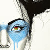 FIN DAC 'C4-Cybrid' (2024) Hand-Embellished Lithograph (blue) - Signari Gallery 