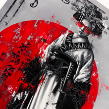 Load image into Gallery viewer, FIN DAC 'Kurai Neko' (2026) Hand-Finished Giclee Print (red) - Signari Gallery 