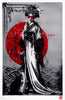 FIN DAC 'Kurai Neko' (2026) Hand-Finished Giclee Print (red) - Signari Gallery 