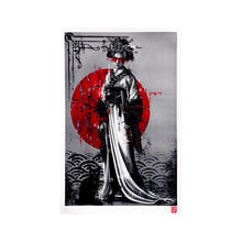 Load image into Gallery viewer, FIN DAC 'Kurai Neko' (2026) Hand-Finished Giclee Print (red) - Signari Gallery 