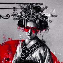 Load image into Gallery viewer, FIN DAC 'Kurai Neko' (2026) Hand-Finished Giclee Print (red) - Signari Gallery 