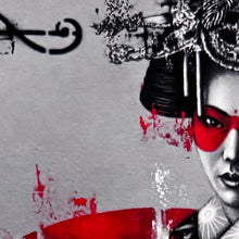 Load image into Gallery viewer, FIN DAC 'Kurai Neko' (2026) Hand-Finished Giclee Print (red) - Signari Gallery 
