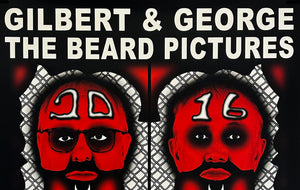GILBERT + GEORGE 'The Beard Pictures' Hand-Signed Promo Poster - Signari Gallery 
