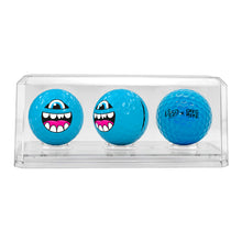 Load image into Gallery viewer, GREG MIKE x Vice Golf 'Loudball' (2025) Set of 3 Custom Golf Balls with Display (blue) - Signari Gallery 