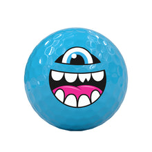 Load image into Gallery viewer, GREG MIKE x Vice Golf 'Loudball' (2025) Set of 3 Custom Golf Balls with Display (blue) - Signari Gallery 