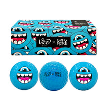 Load image into Gallery viewer, GREG MIKE x Vice Golf &#39;Loudball&#39; (2025) Set of 3 Custom Golf Balls with Display - Signari Gallery 