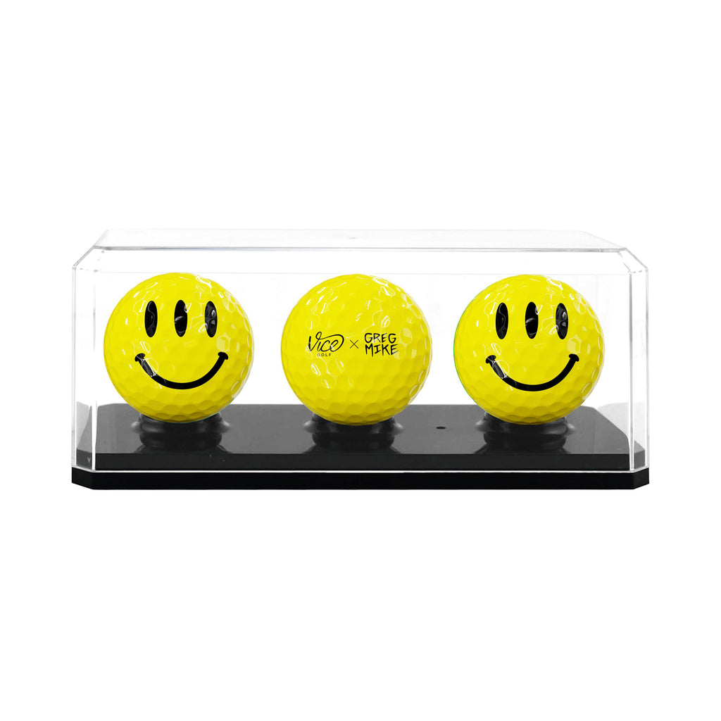 GREG MIKE x Vice Golf 'Smiley' (2026) 3x Golf Ball Set w/Display