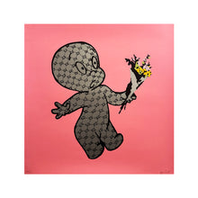 Load image into Gallery viewer, GUCCIGHOST 'Banksy is a Ghost' (2022) Rare Screen Print (pink) - Signari Gallery 