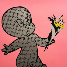 Load image into Gallery viewer, GUCCIGHOST 'Banksy is a Ghost' (2022) Rare Screen Print (pink) - Signari Gallery 