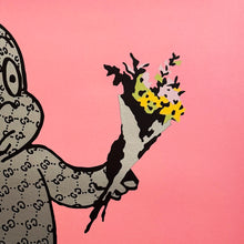 Load image into Gallery viewer, GUCCIGHOST 'Banksy is a Ghost' (2022) Rare Screen Print (pink) - Signari Gallery 