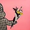 GUCCIGHOST 'Banksy is a Ghost' (2022) Rare Screen Print (pink) - Signari Gallery 