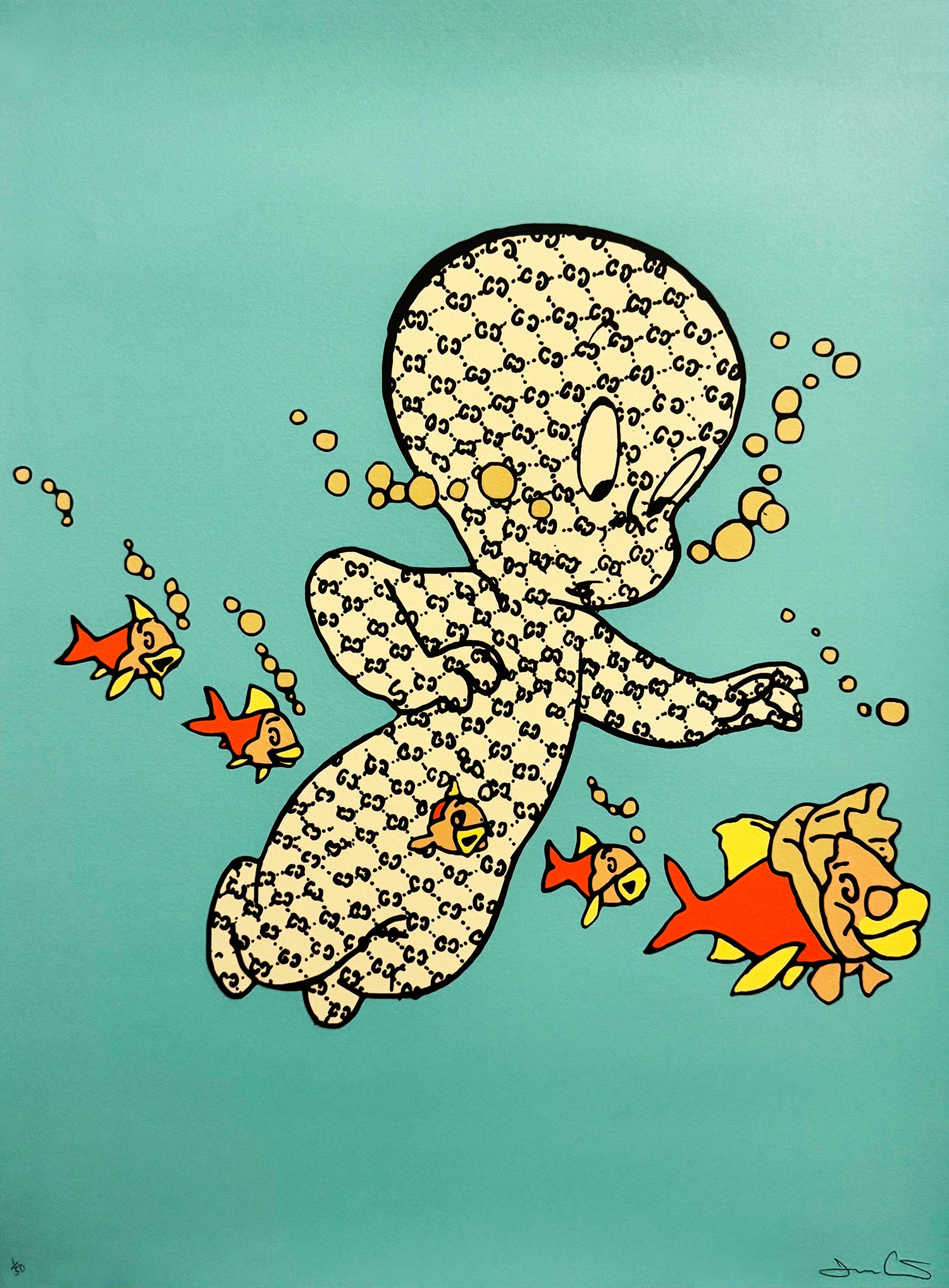 GUCCIGHOST 'Casper Fish' (2020) Rare Screen Print