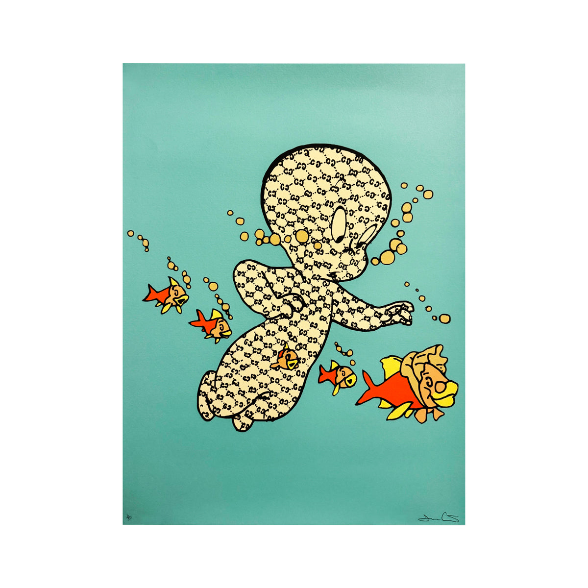 GUCCIGHOST 'Casper Fish' (2020) Rare Screen Print