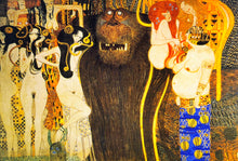 Load image into Gallery viewer, GUSTAV KLIMT &#39;The Hostile Powers&#39; (1902) Reproduction Giclee on Canvas - Signari Gallery 