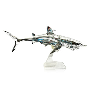 HAJIME SORAYAMA 'Shark' Plated Resin Sculpture + Stand - Signari Gallery 