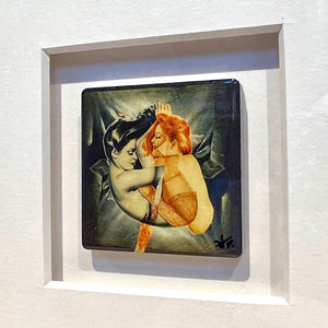 HANDIEDAN 'Dodecahedron' (2023) Framed Baked Screen Print on Ceramic Tile - Signari Gallery 