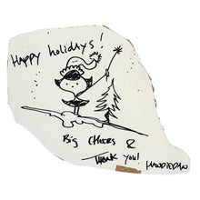 Load image into Gallery viewer, HANDIEDAN &#39;Happy Holidays&#39; (2019) Hand-Drawn + Signed Cut-Out Sketch - Signari Gallery 