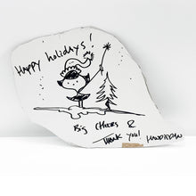 Load image into Gallery viewer, HANDIEDAN &#39;Happy Holidays&#39; (2019) Hand-Drawn + Signed Cut-Out Sketch - Signari Gallery 