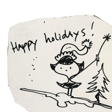 Load image into Gallery viewer, HANDIEDAN &#39;Happy Holidays&#39; (2019) Hand-Drawn + Signed Cut-Out Sketch - Signari Gallery 