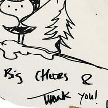 Load image into Gallery viewer, HANDIEDAN &#39;Happy Holidays&#39; (2019) Hand-Drawn + Signed Cut-Out Sketch - Signari Gallery 