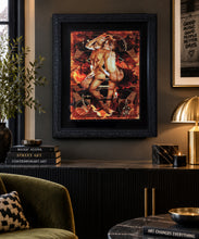 Load image into Gallery viewer, HANDIEDAN 'Rode Vlinder in Vuur' (2020) Custom Framed Hand-Signed Giclee Print