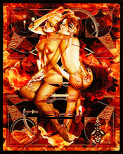 Load image into Gallery viewer, HANDIEDAN 'Rode Vlinder in Vuur' (2020) Custom Framed Hand-Signed Giclee Print