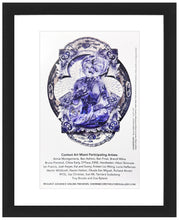 Load image into Gallery viewer, HANDIEDAN 'Torus in Blue Ceramics' (2023) Original Framed Show Card