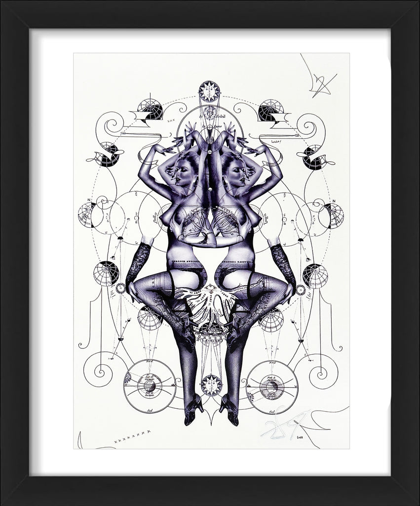 HANDIEDAN 'Vesica Piscis' (2015) Hand-Signed (framed) Artist Postcard