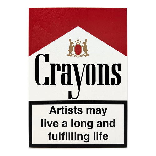 IMBUE 'Crayons: Long and Fulfilling Life' (2024) Hand-Painted Wood Panel