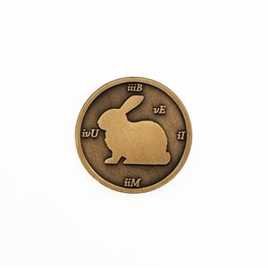 IMBUE 'Rabbit Puzzle' (2025) Limited Edition Brass Coin w/Display - Signari Gallery 