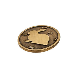IMBUE 'Rabbit Puzzle' (2025) Limited Edition Brass Coin w/Display - Signari Gallery 