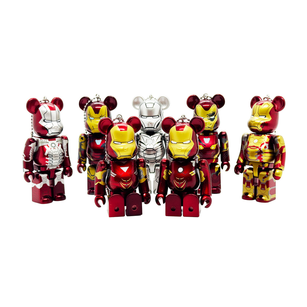 MARVEL x Be@rbrick 'Iron Man' (2022) Designer Art Figure Keychain Collection